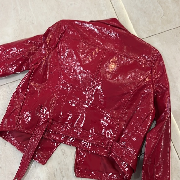 Hot pink motorcycle jacket - Picture 5 of 8